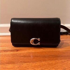 Coach Black Crossbody Bag with Silver Accent